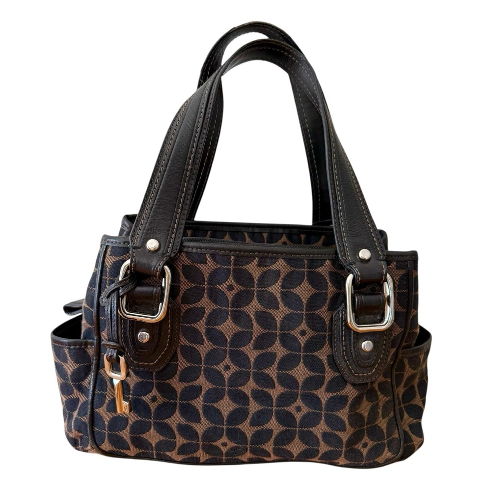 Y2K Fossil Black & Brown Patterned Handbag